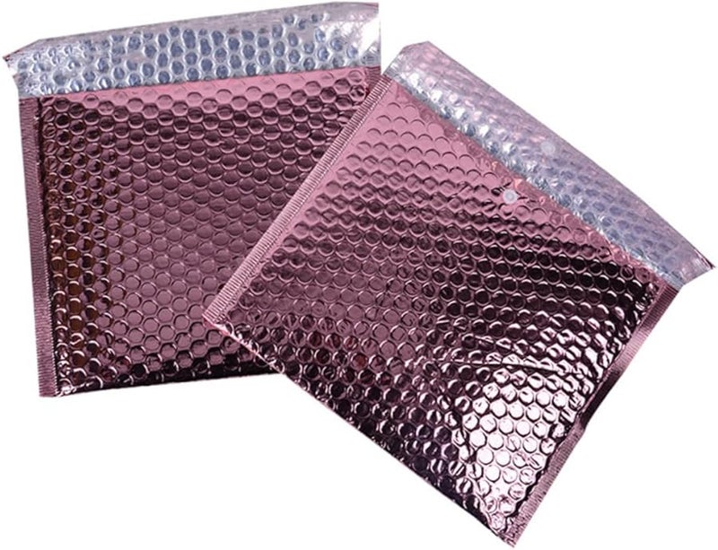 Tehaux 25 Pcs Rose Gold Envelope Shockproof Mailer Pouches for Books and Logistics Packaging - Image 2